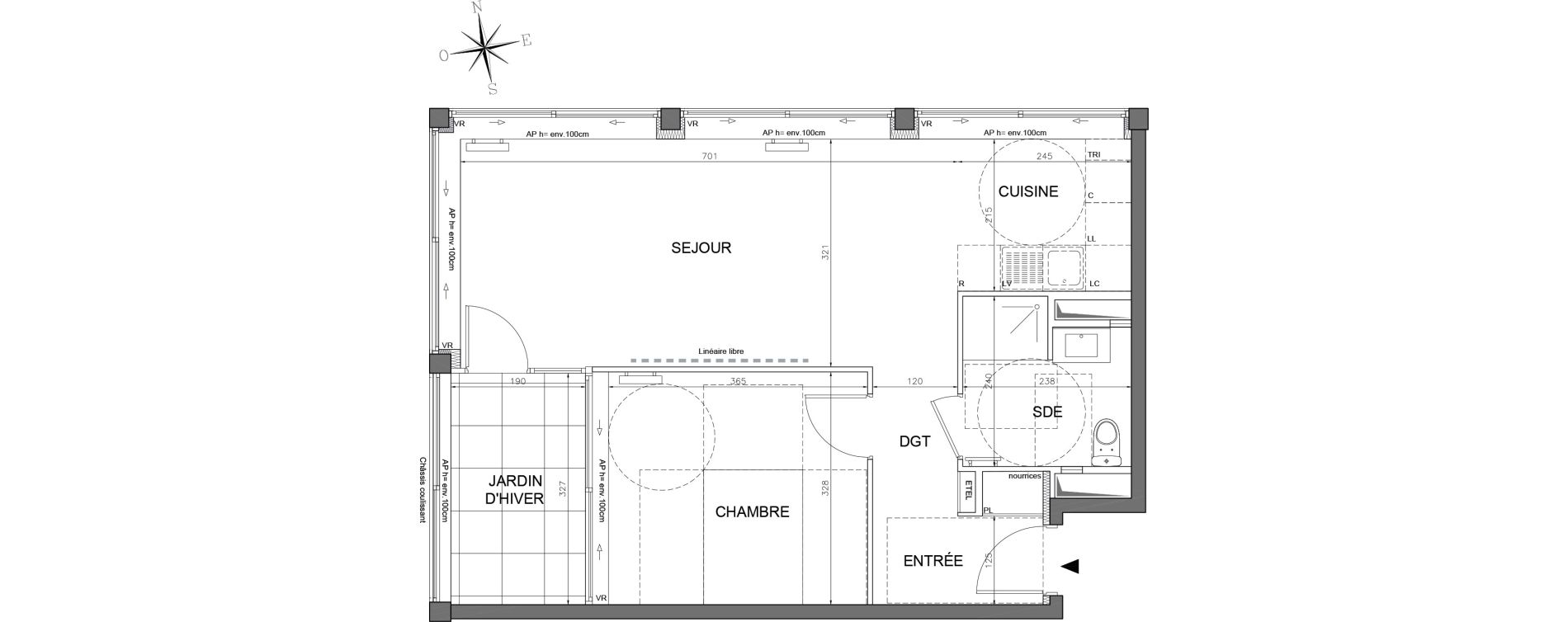 Appartement T2 de 51,00 m2 &agrave; Ivry-Sur-Seine Ivry port