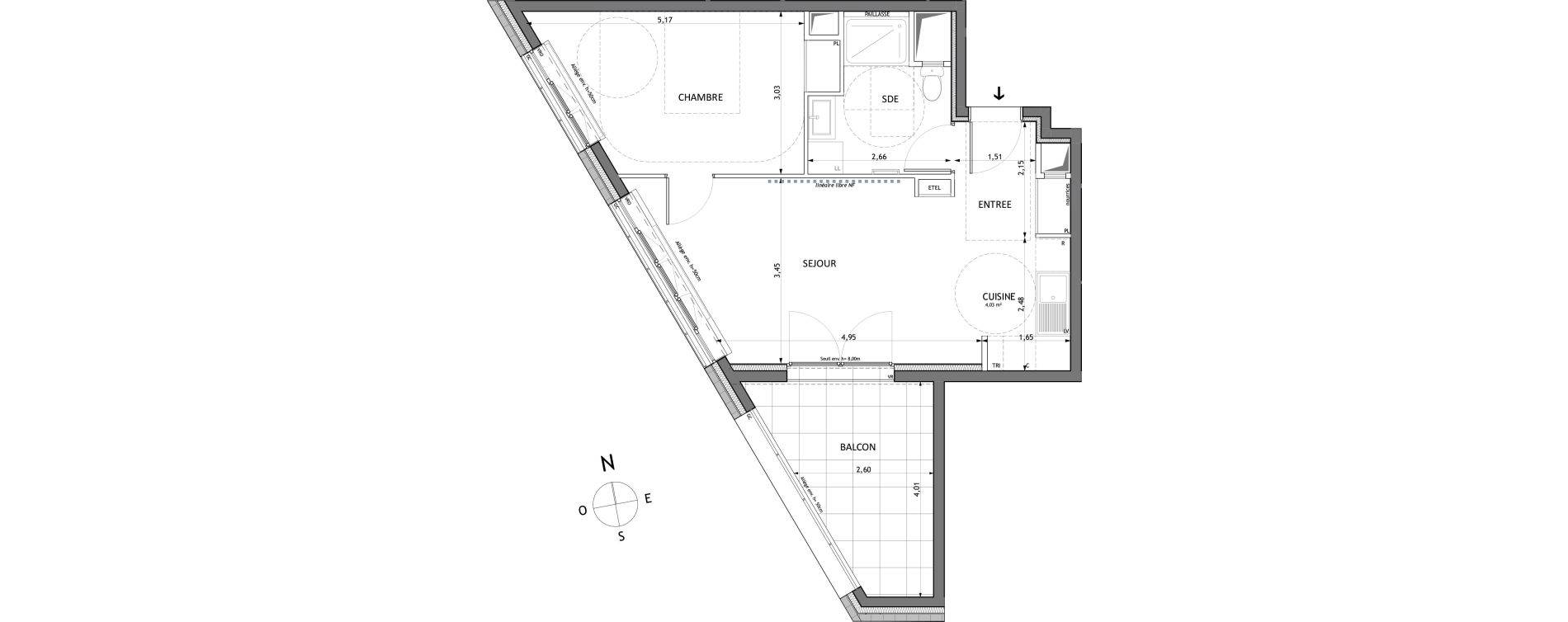 Appartement T2 de 47,03 m2 &agrave; Ivry-Sur-Seine Ivry port