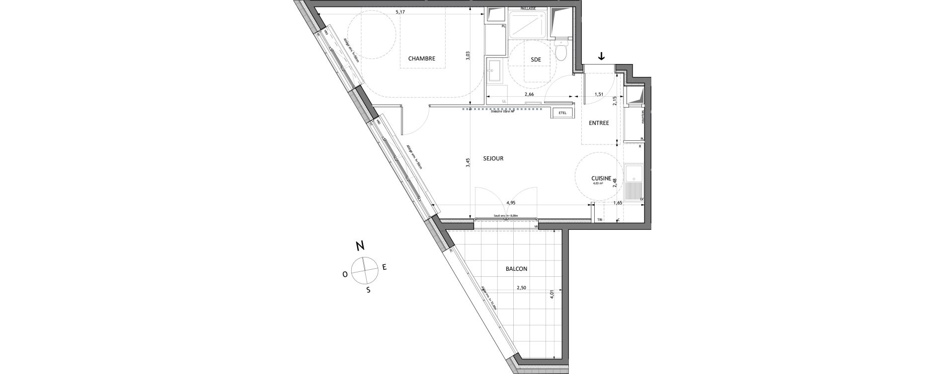 Appartement T2 de 47,03 m2 &agrave; Ivry-Sur-Seine Ivry port