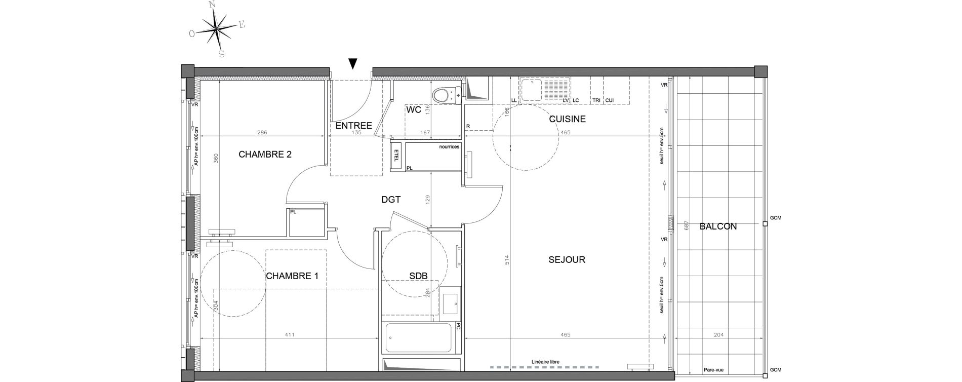 Appartement T3 de 70,50 m2 &agrave; Ivry-Sur-Seine Ivry port