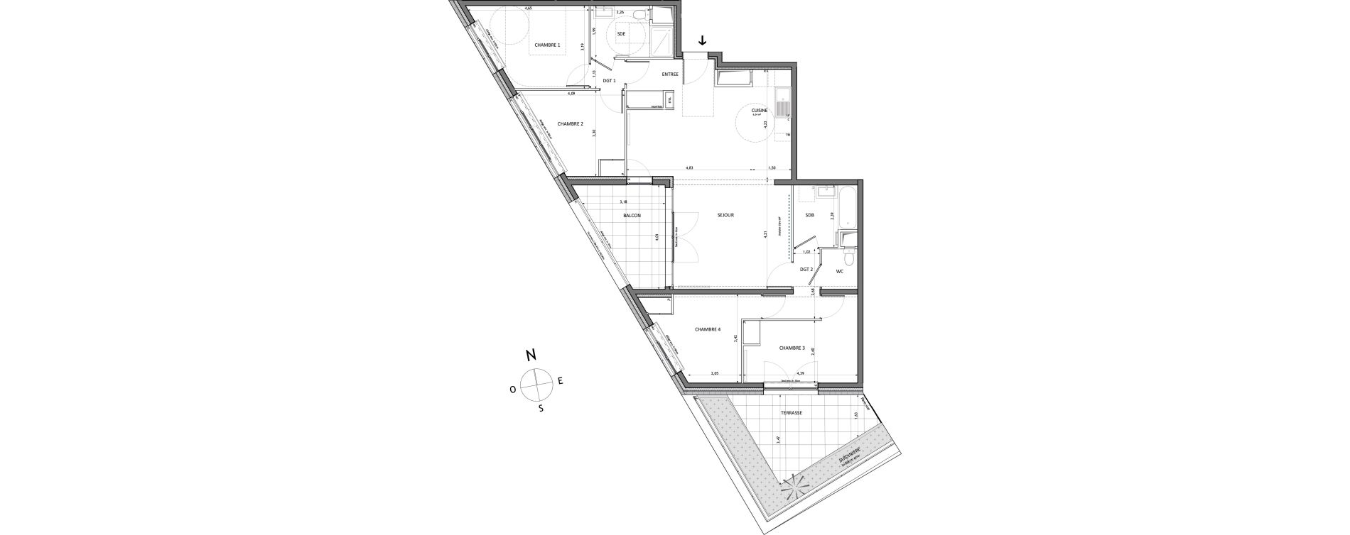 Appartement T5 de 109,31 m2 &agrave; Ivry-Sur-Seine Ivry port