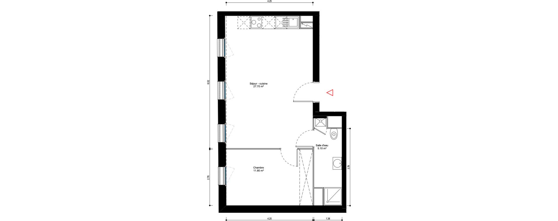 Appartement T2 de 44,60 m2 &agrave; Ivry-Sur-Seine Verollot