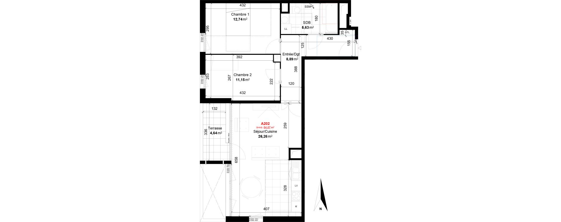 Appartement T3 de 64,67 m2 &agrave; Ivry-Sur-Seine Centre