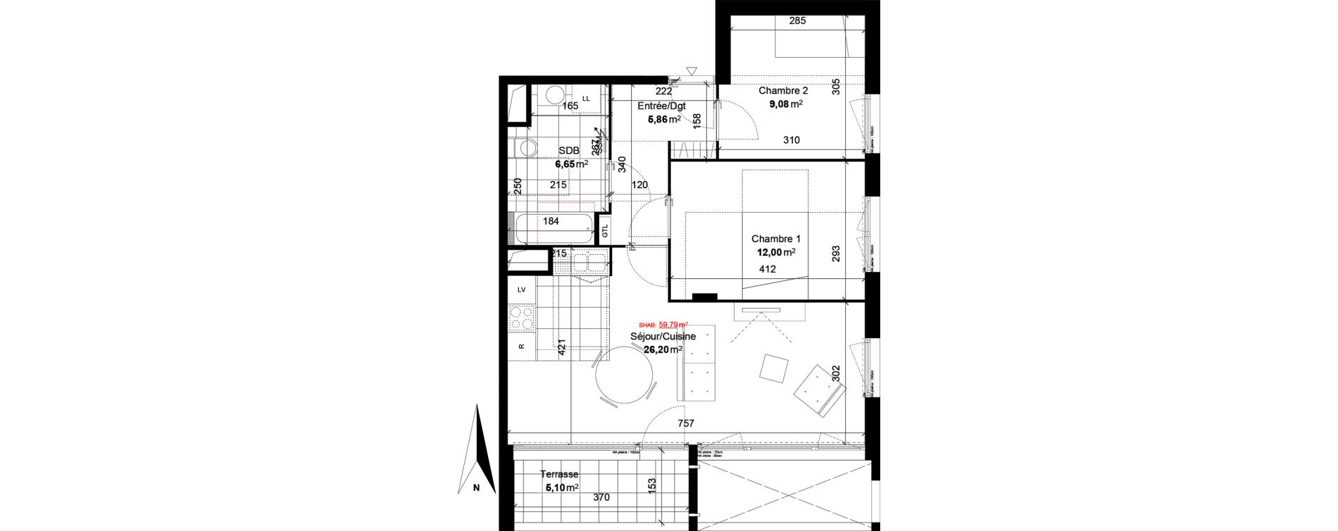 Appartement T3 de 59,79 m2 &agrave; Ivry-Sur-Seine Centre