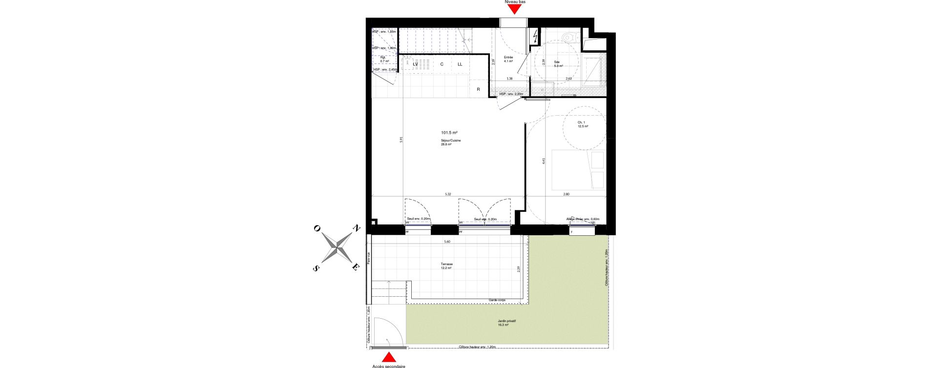 Duplex T5 de 101,50 m2 &agrave; Ivry-Sur-Seine Ivry confluences
