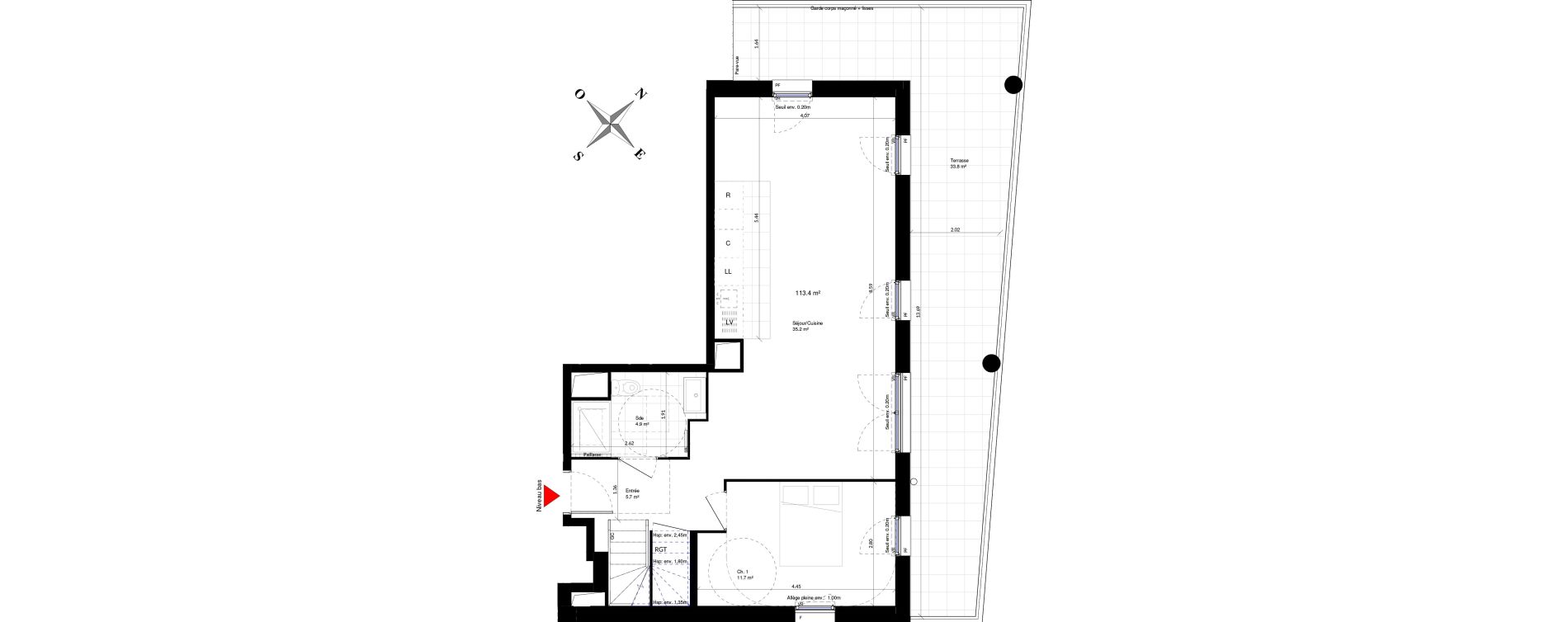 Duplex T5 de 113,40 m2 &agrave; Ivry-Sur-Seine Ivry confluences
