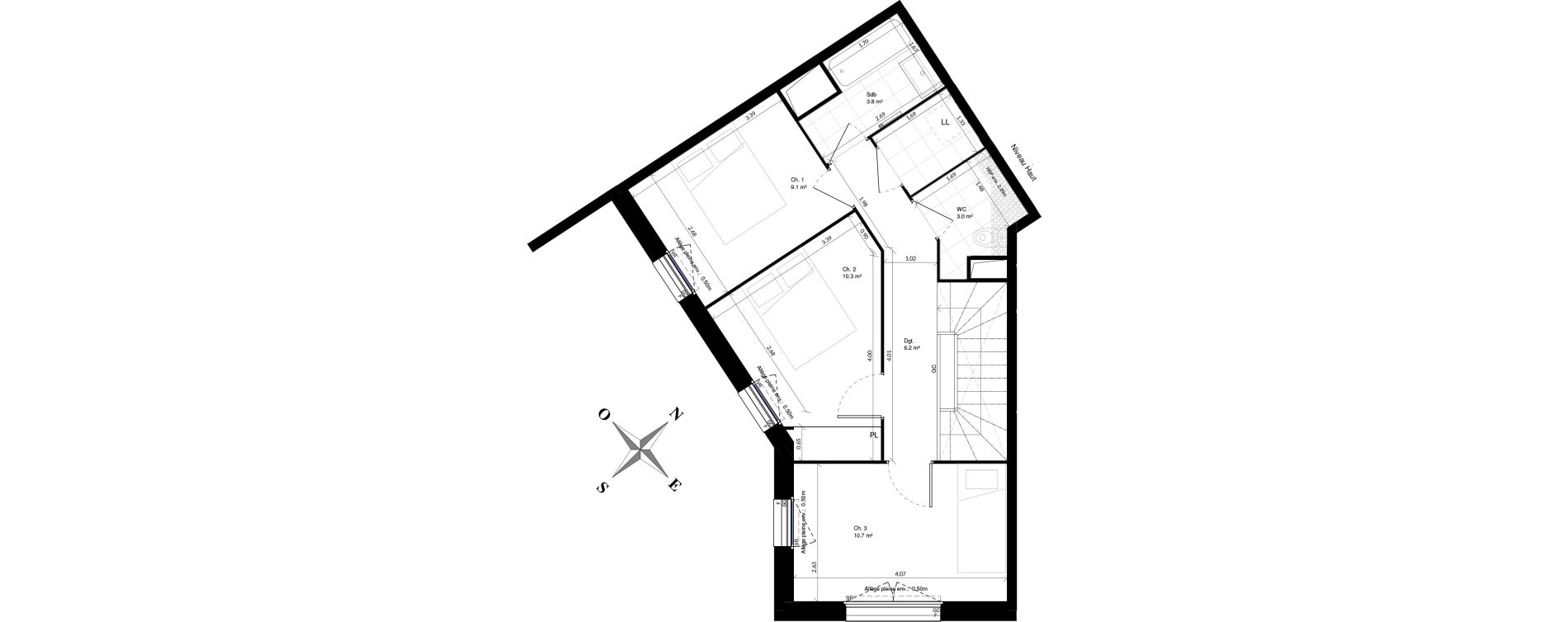 Duplex T4 de 86,60 m2 &agrave; Ivry-Sur-Seine Ivry confluences