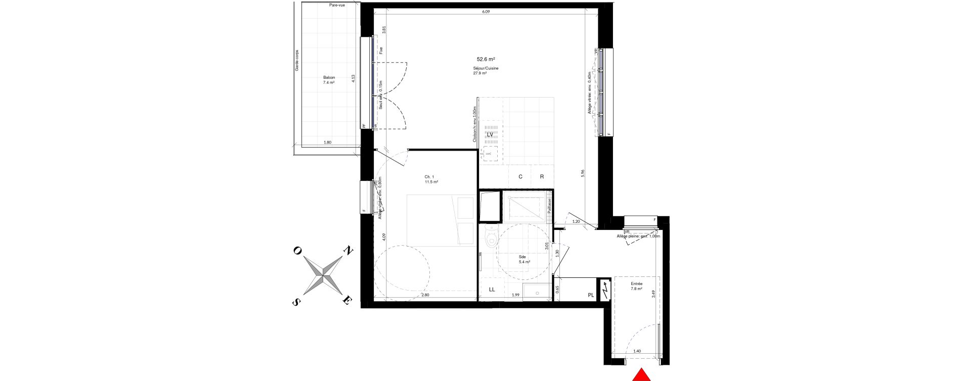 Appartement T2 de 52,60 m2 &agrave; Ivry-Sur-Seine Ivry confluences