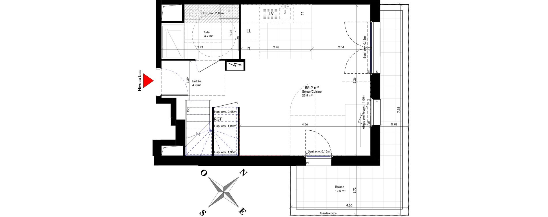 Duplex T3 de 65,20 m2 &agrave; Ivry-Sur-Seine Ivry confluences