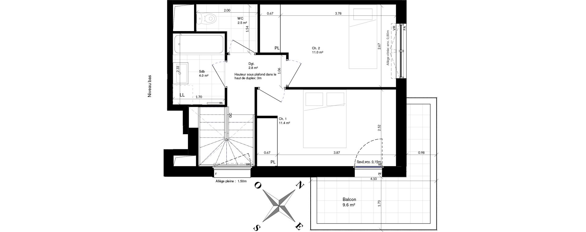 Duplex T3 de 65,20 m2 &agrave; Ivry-Sur-Seine Ivry confluences