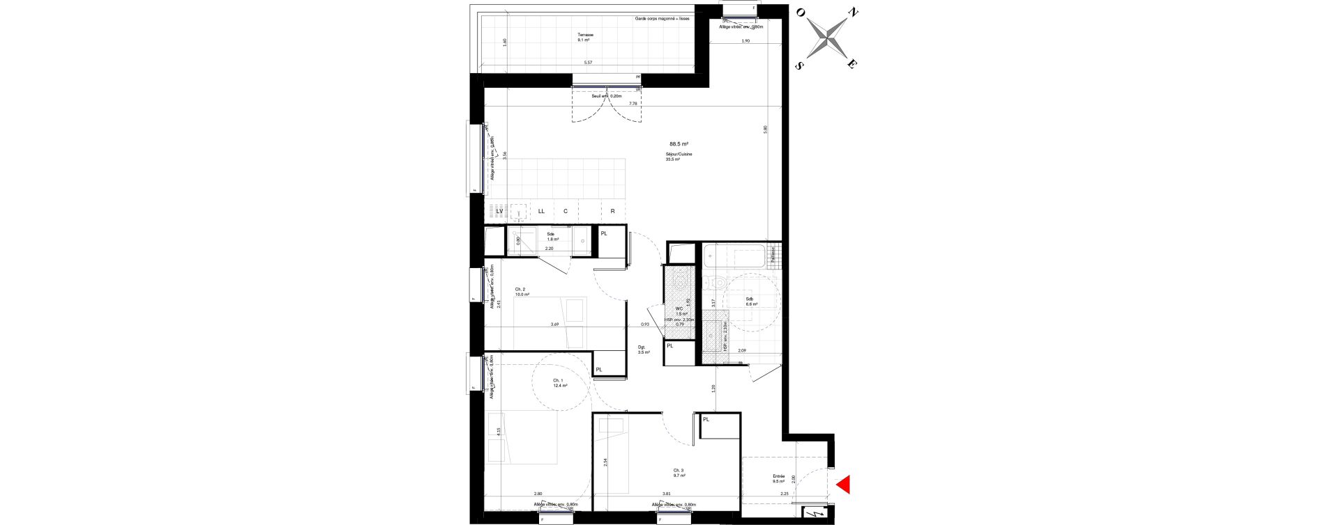 Appartement T4 de 88,50 m2 &agrave; Ivry-Sur-Seine Ivry confluences