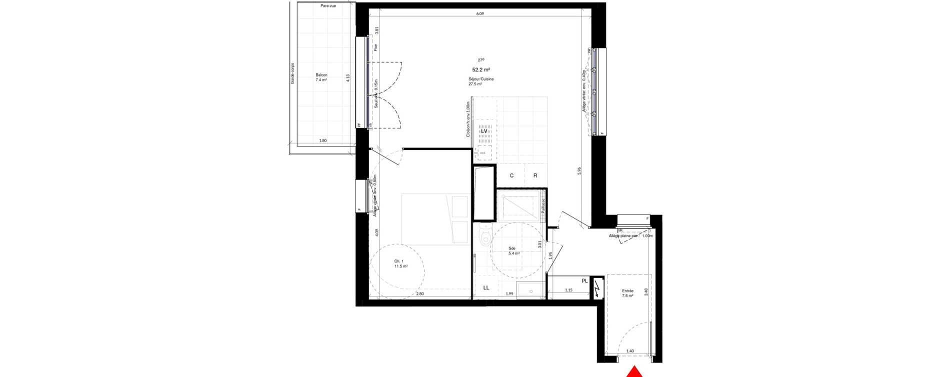 Appartement T2 de 52,20 m2 &agrave; Ivry-Sur-Seine Ivry confluences