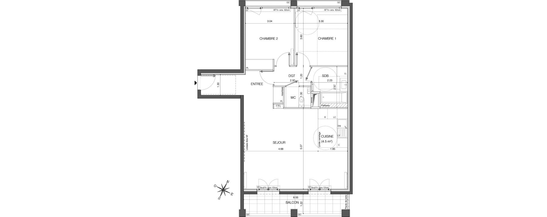 Appartement T3 de 75,20 m2 &agrave; Ivry-Sur-Seine Ivry confluences