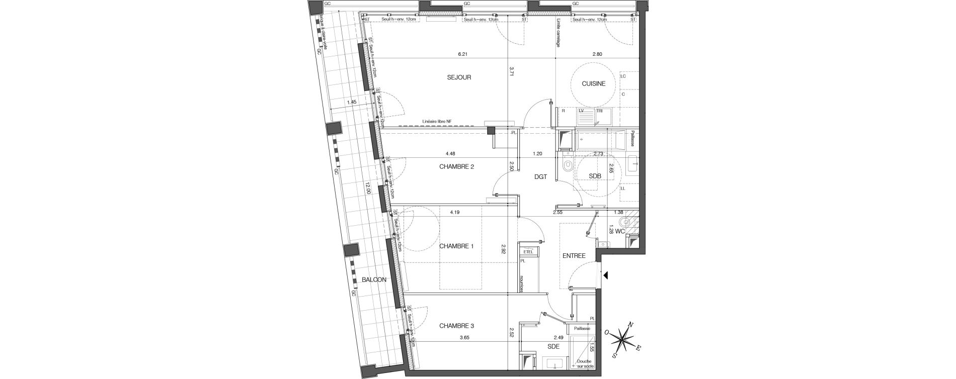 Appartement T4 de 89,70 m2 &agrave; Ivry-Sur-Seine Ivry confluences
