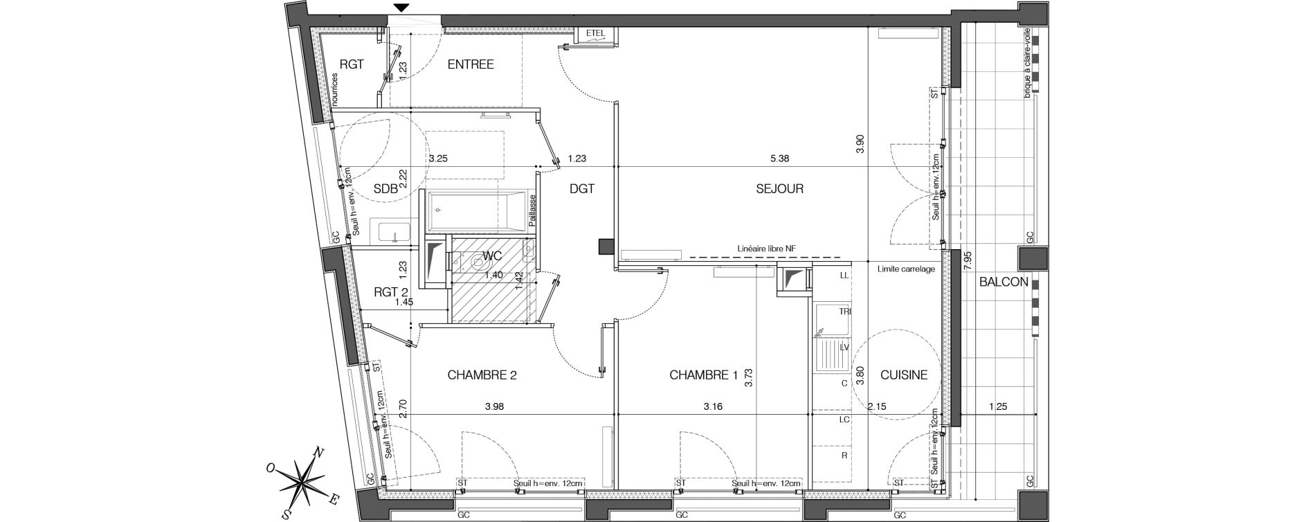 Appartement T3 de 71,70 m2 &agrave; Ivry-Sur-Seine Ivry confluences