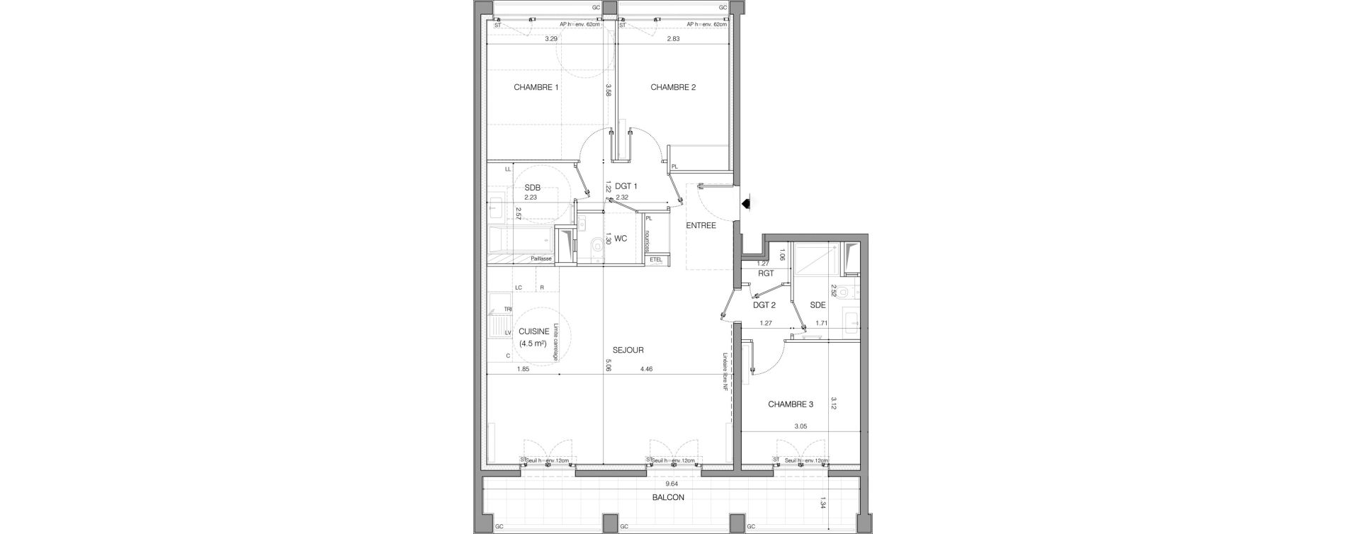 Appartement T4 de 85,20 m2 &agrave; Ivry-Sur-Seine Ivry confluences