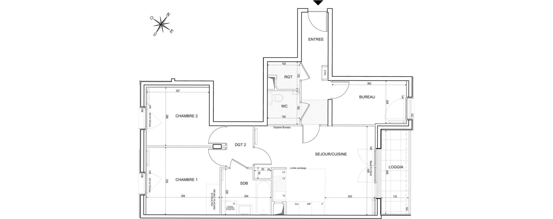 Appartement T3 de 71,82 m2 &agrave; Joinville-Le-Pont Platanes