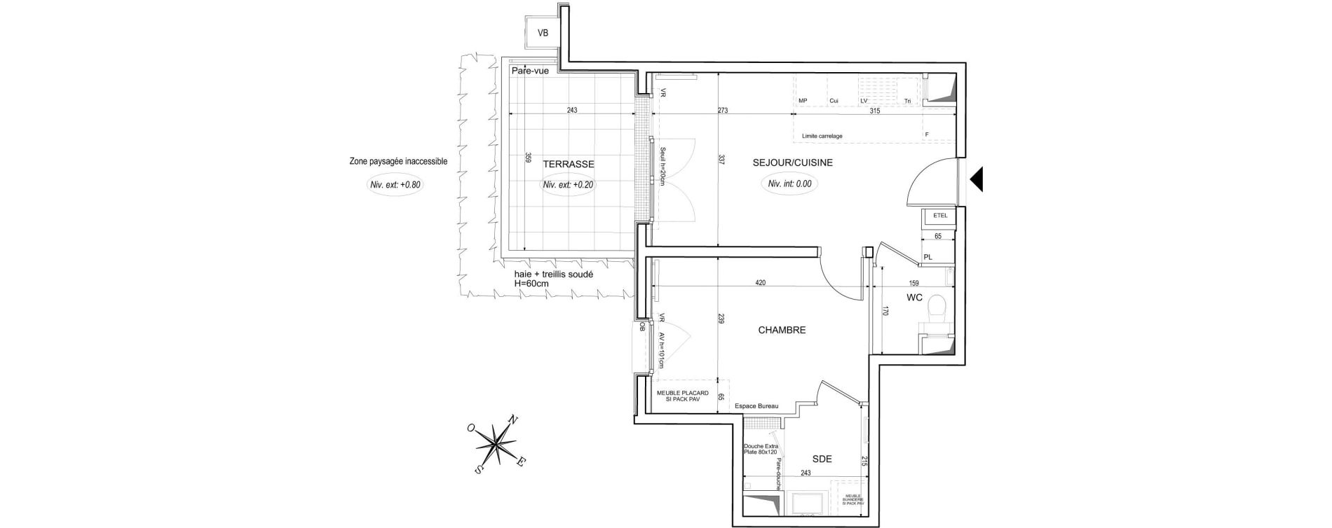 Appartement T2 de 39,05 m2 &agrave; Joinville-Le-Pont Platanes