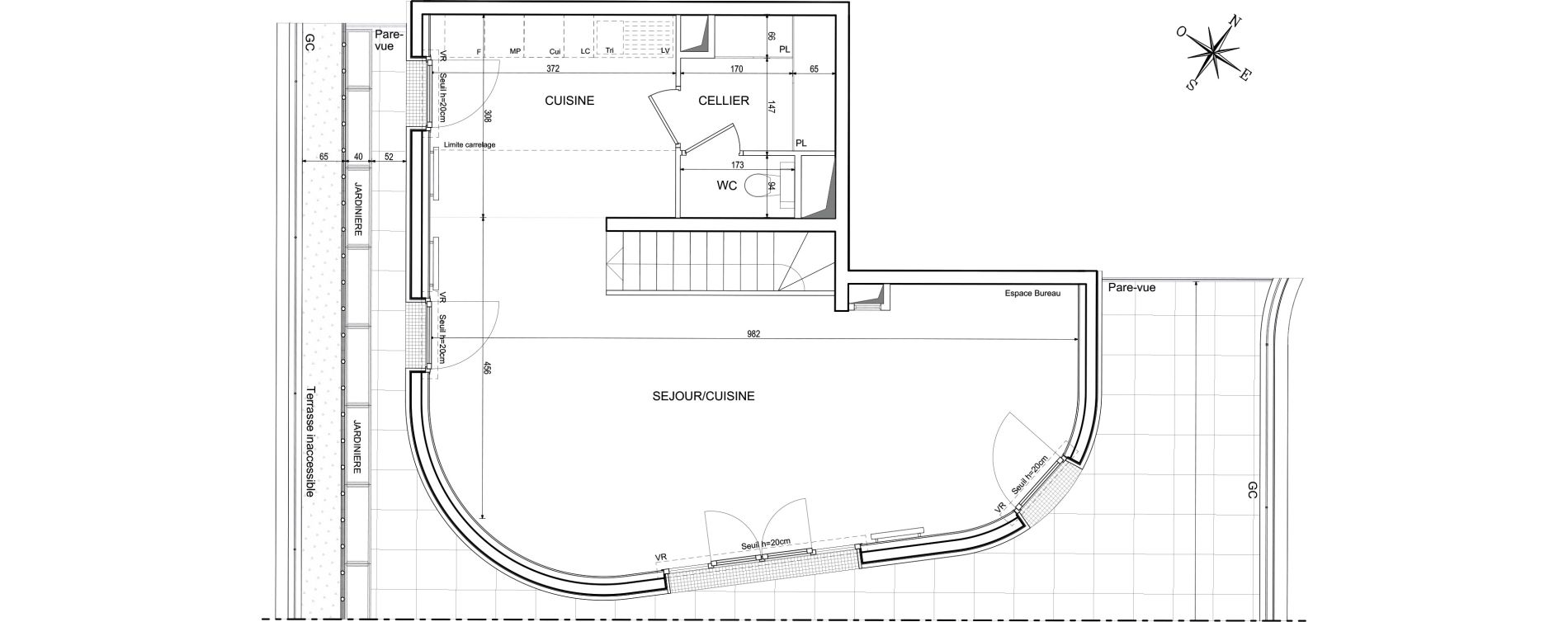 Duplex T4 de 134,02 m2 &agrave; Joinville-Le-Pont Platanes