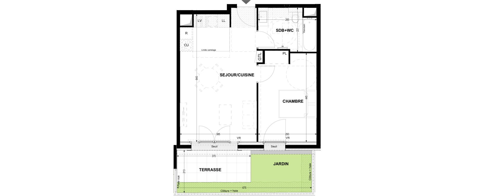 Appartement T2 de 43,44 m2 &agrave; Joinville-Le-Pont Moutier