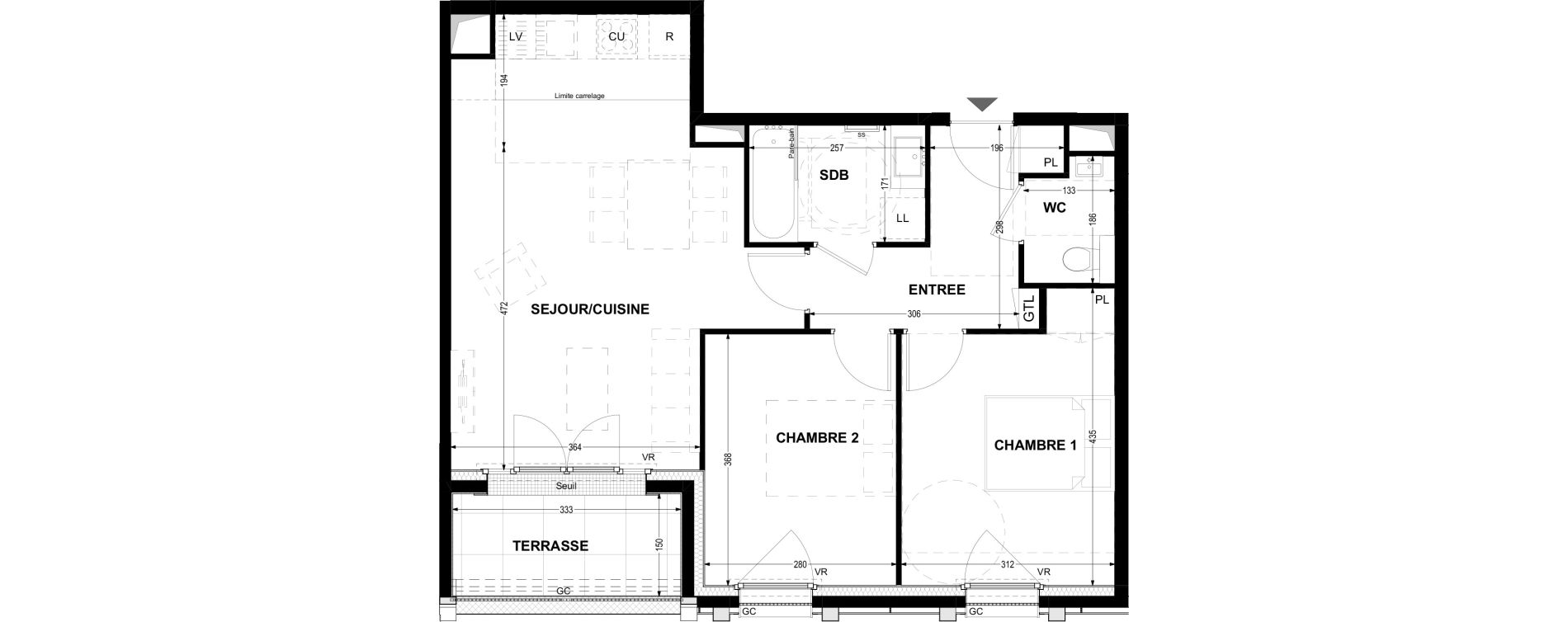 Appartement T3 de 61,85 m2 &agrave; Joinville-Le-Pont Moutier