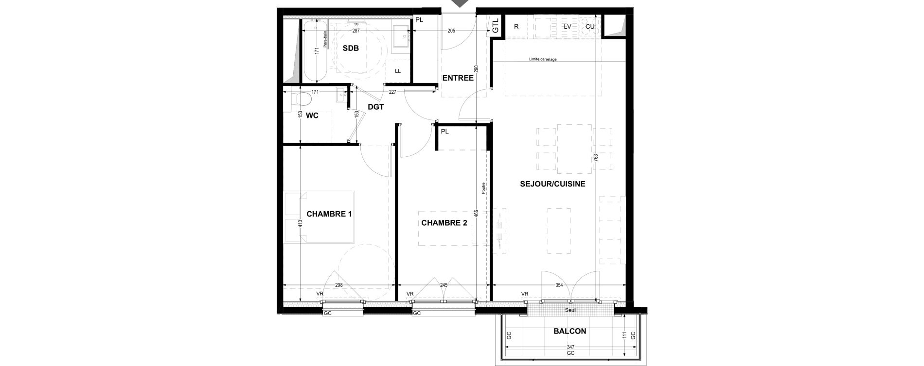 Appartement T3 de 65,64 m2 &agrave; Joinville-Le-Pont Moutier