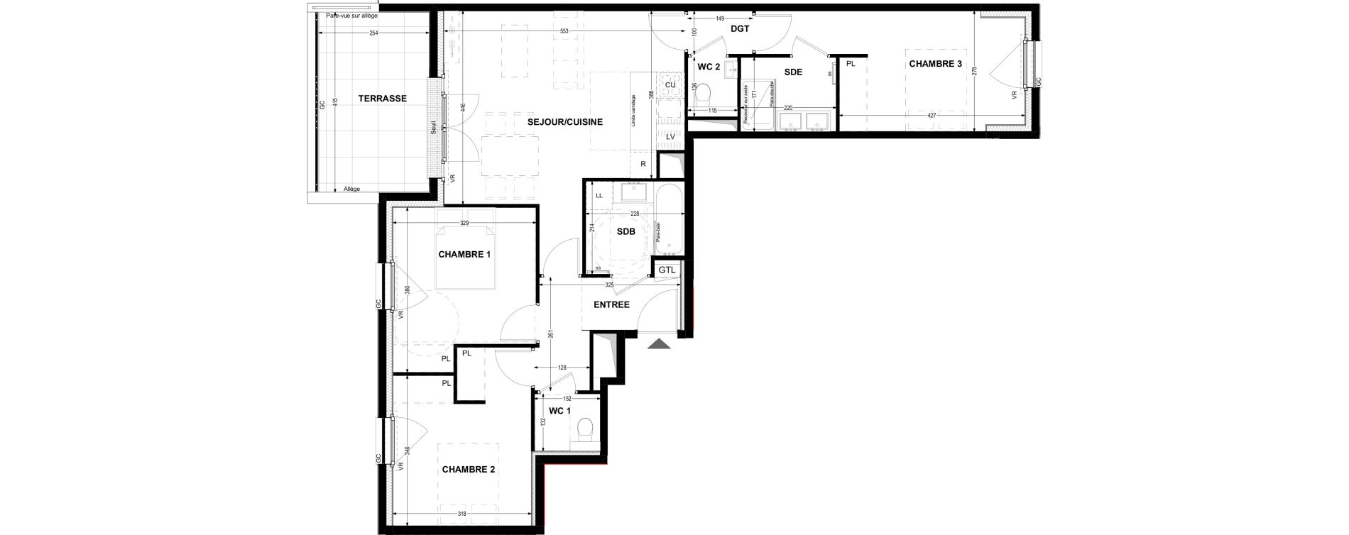 Appartement T4 de 80,30 m2 &agrave; Joinville-Le-Pont Moutier