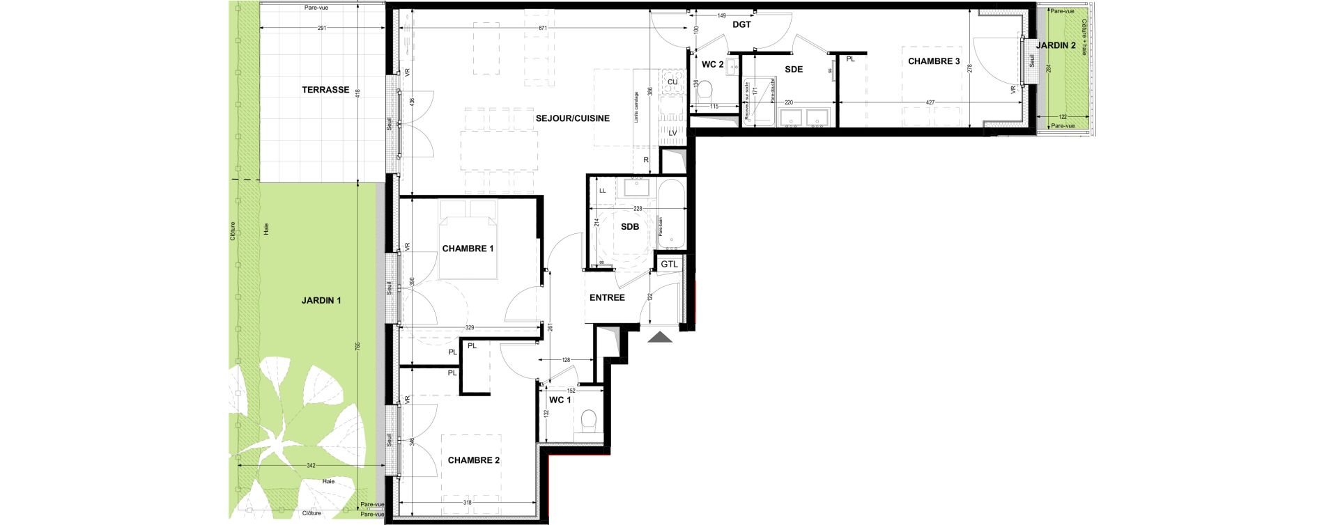 Appartement T4 de 85,47 m2 &agrave; Joinville-Le-Pont Moutier