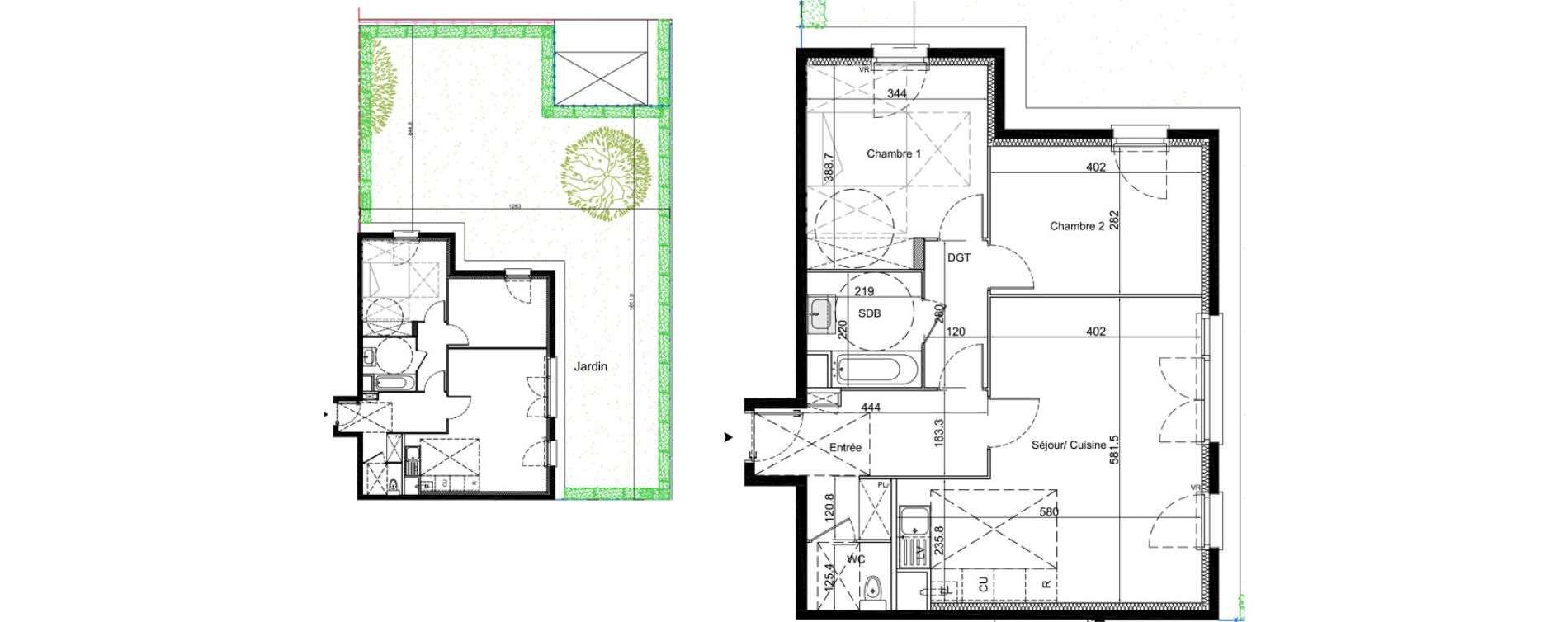 Appartement T3 de 69,60 m2 &agrave; La Queue-En-Brie Centre