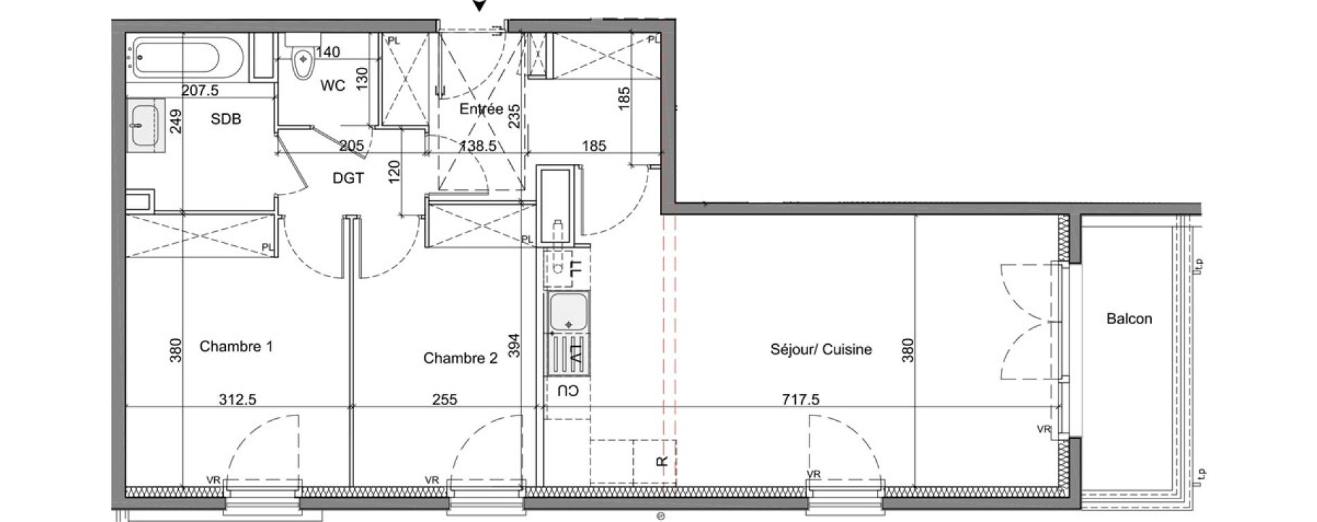 Appartement T3 de 65,85 m2 &agrave; La Queue-En-Brie Centre