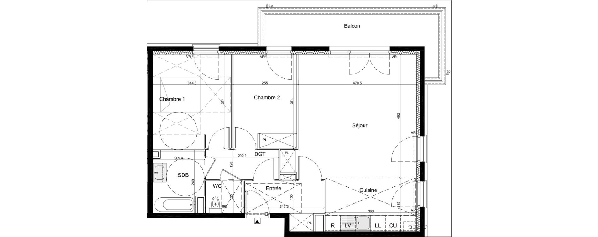 Appartement T3 de 68,15 m2 &agrave; La Queue-En-Brie Centre