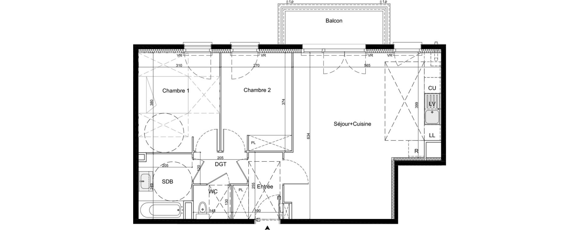 Appartement T3 de 66,60 m2 &agrave; La Queue-En-Brie Centre