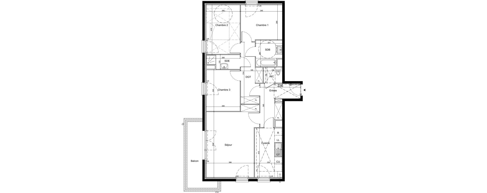 Appartement T4 de 89,08 m2 &agrave; La Queue-En-Brie Centre