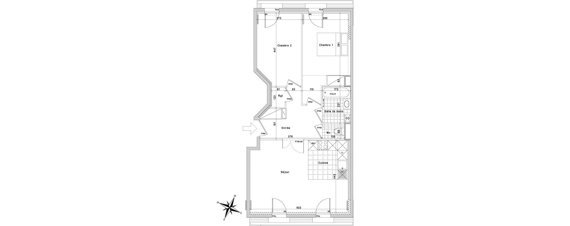 Appartement T3 de 66,05 m2 &agrave; La Queue-En-Brie Centre