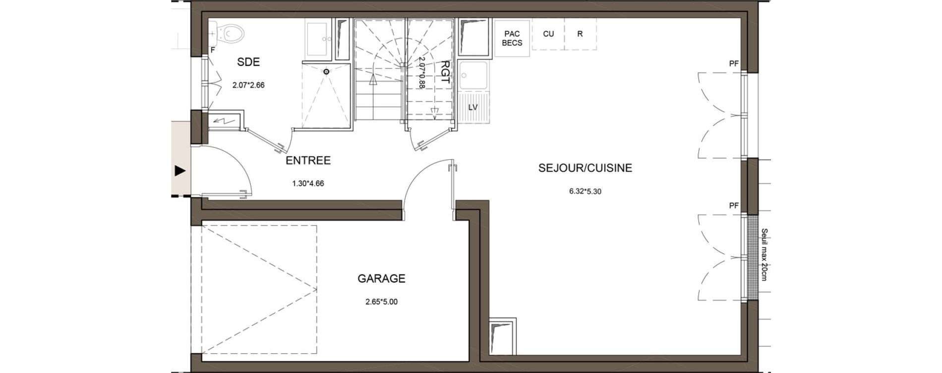 Maison T5 de 100,42 m2 &agrave; La Queue-En-Brie Centre