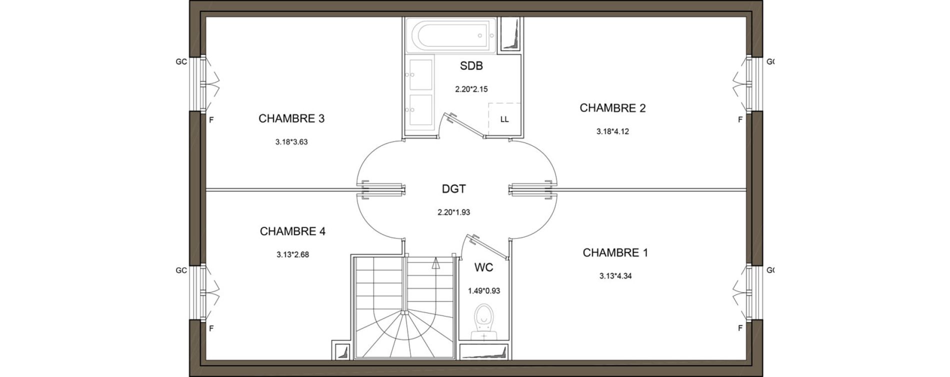 Maison T5 de 101,54 m2 &agrave; La Queue-En-Brie Centre