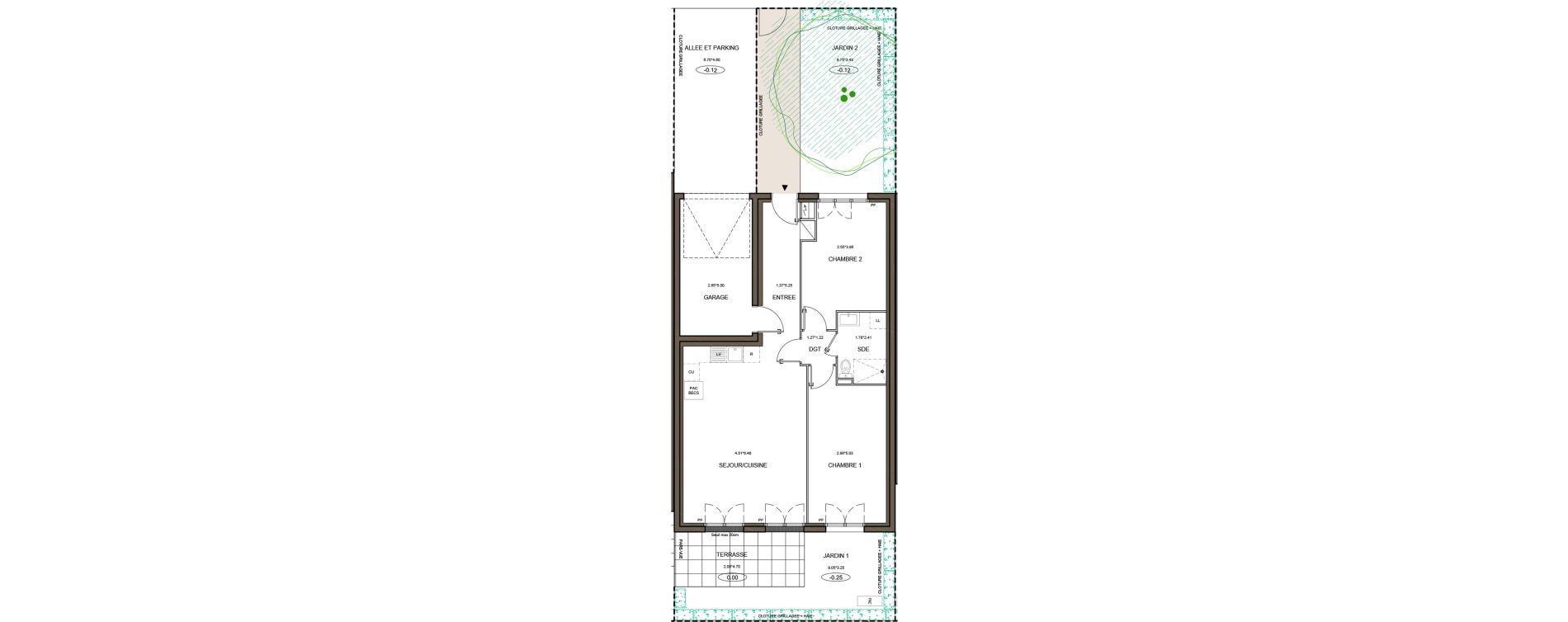 Maison T3 de 70,12 m2 &agrave; La Queue-En-Brie Centre