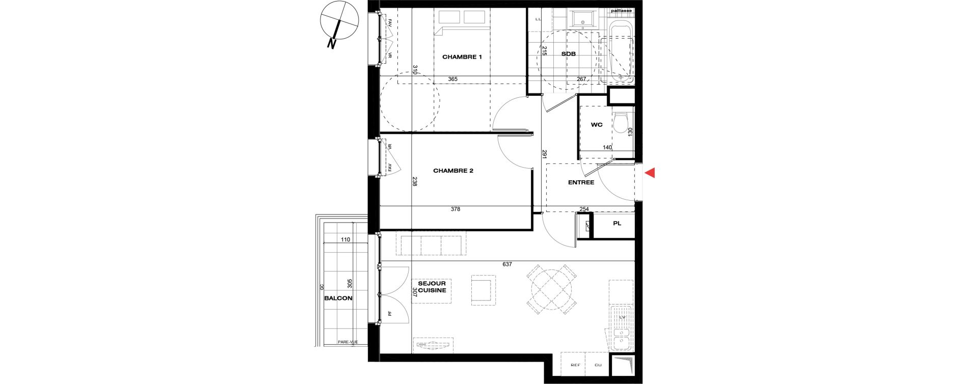 Appartement T3 de 54,24 m2 &agrave; La Queue-En-Brie Centre