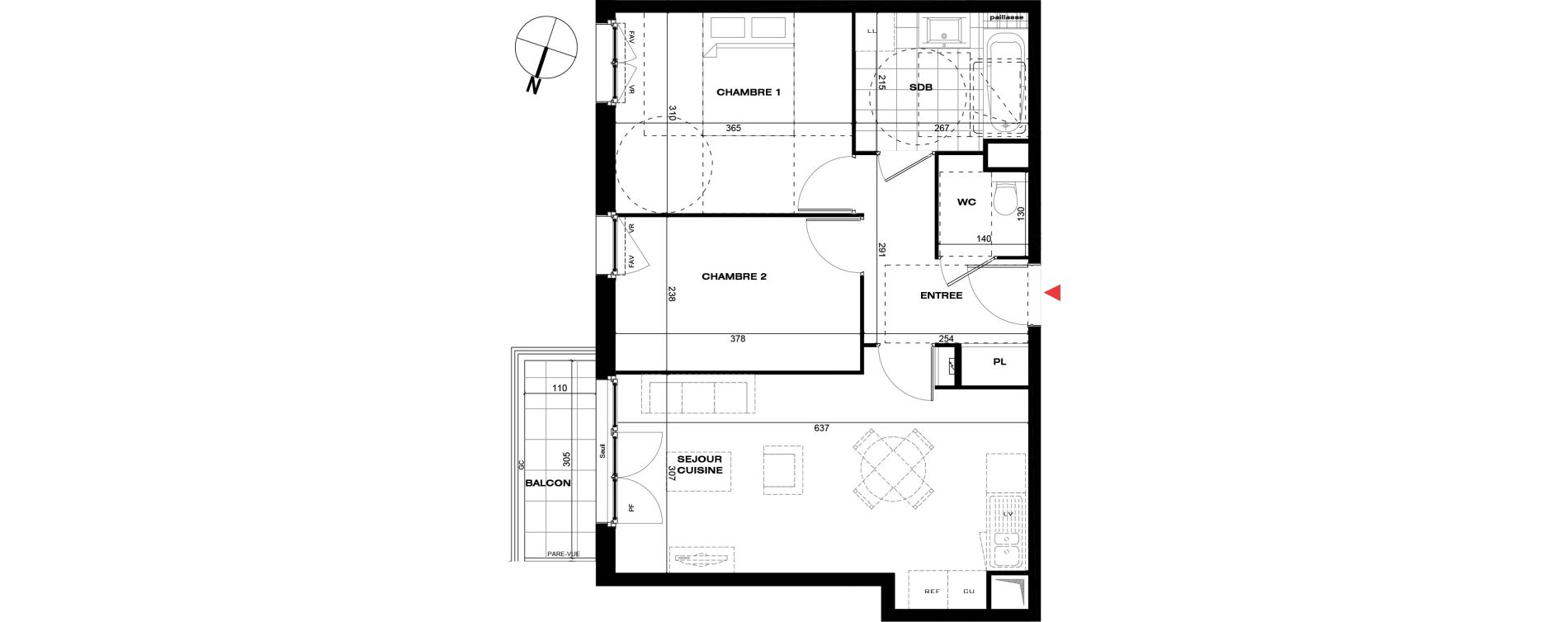 Appartement T3 de 54,24 m2 &agrave; La Queue-En-Brie Centre