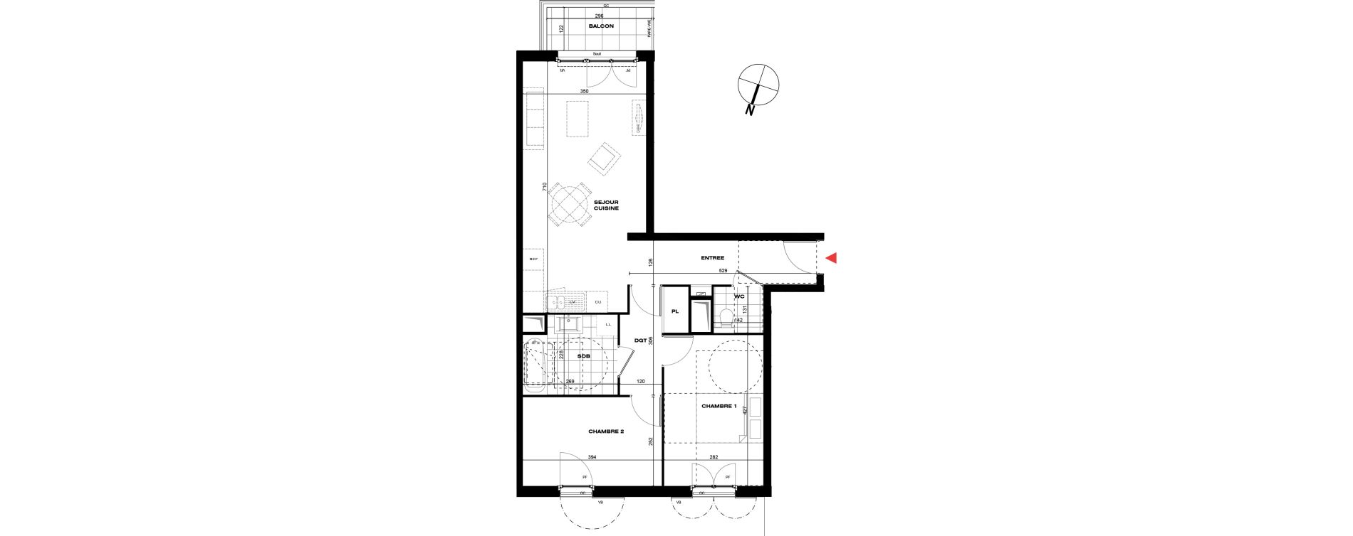 Appartement T3 de 64,29 m2 &agrave; La Queue-En-Brie Centre