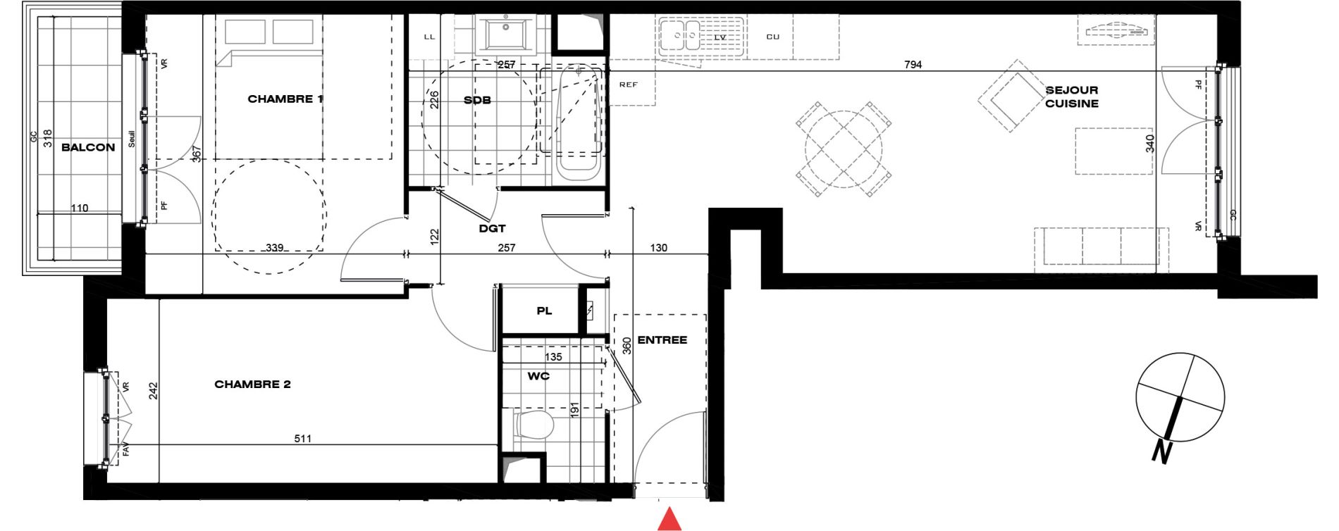 Appartement T3 de 66,25 m2 &agrave; La Queue-En-Brie Centre