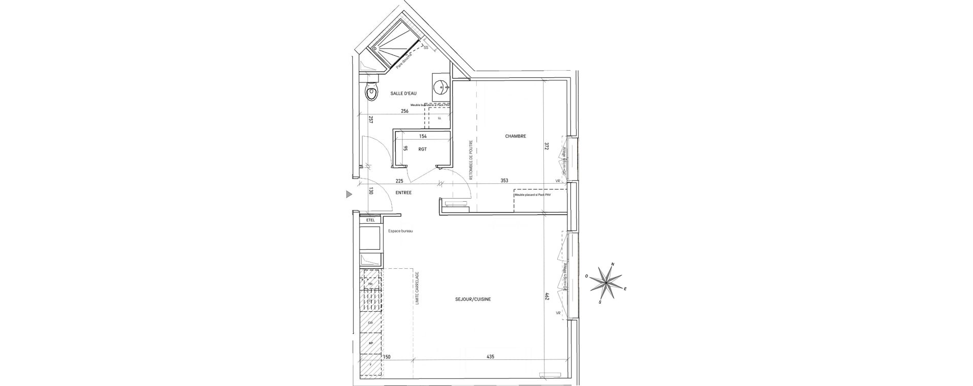 Appartement T2 de 50,03 m2 au Perreux-Sur-Marne Les joncs marins - croix d eau