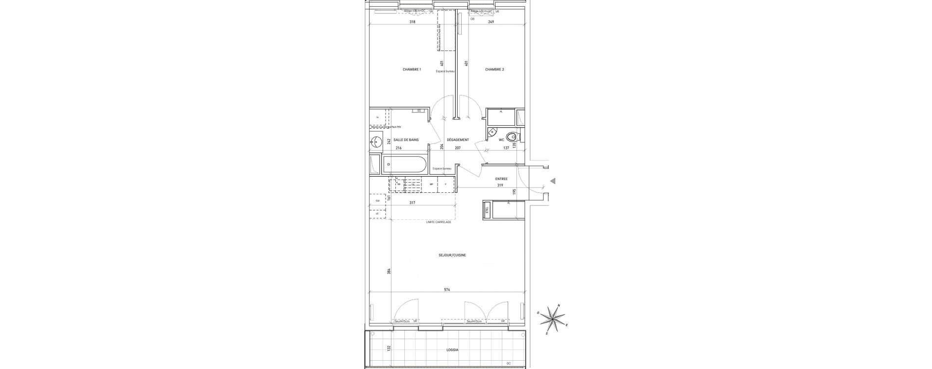 Appartement T3 de 65,28 m2 au Perreux-Sur-Marne Les joncs marins - croix d eau