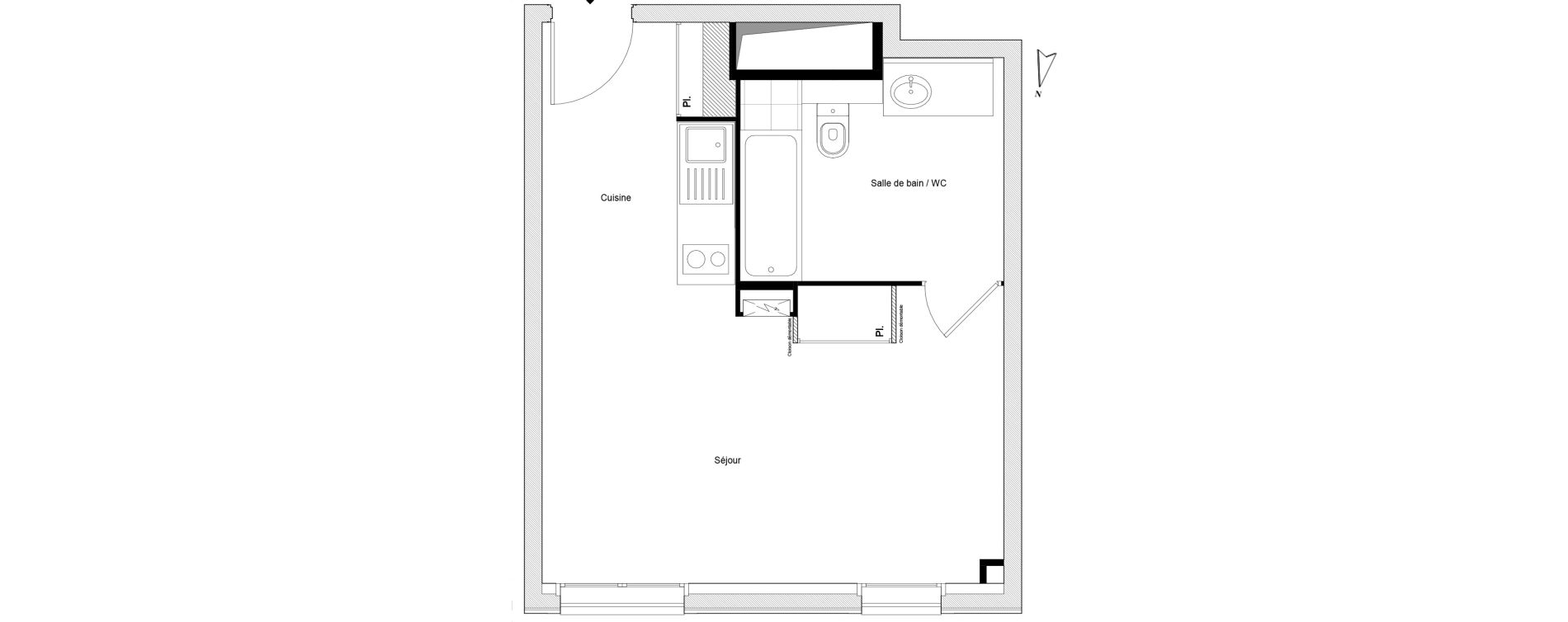 Appartement T1 bis de 30,84 m2 au Perreux-Sur-Marne Centre