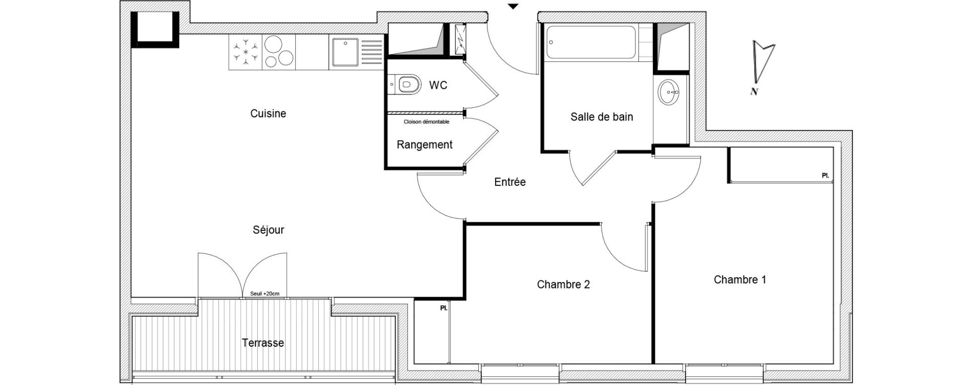 Appartement T3 de 62,03 m2 au Perreux-Sur-Marne Centre