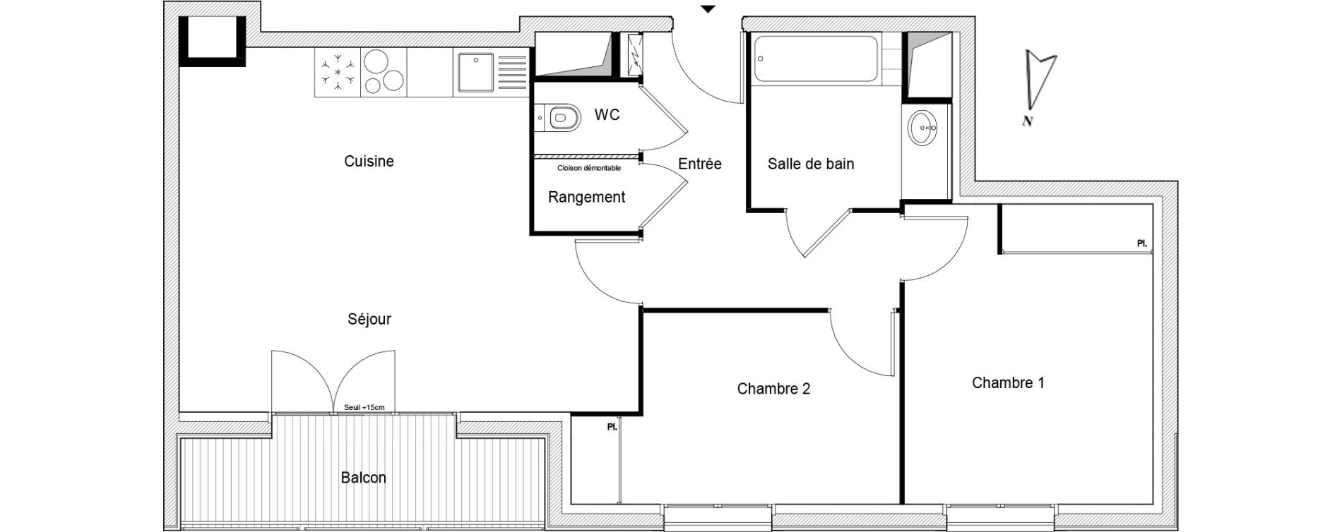 Appartement T3 de 62,10 m2 au Perreux-Sur-Marne Centre