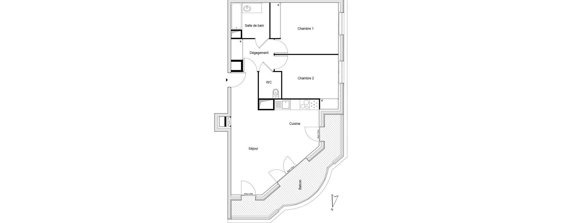 Appartement T3 de 67,33 m2 au Perreux-Sur-Marne Centre