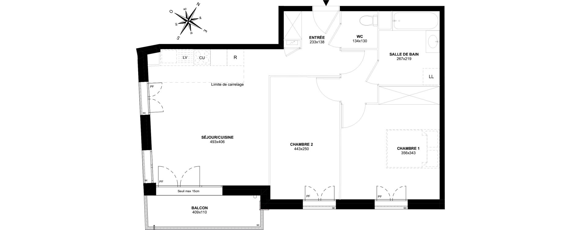 Appartement T3 de 62,10 m2 au Perreux-Sur-Marne Le thillard