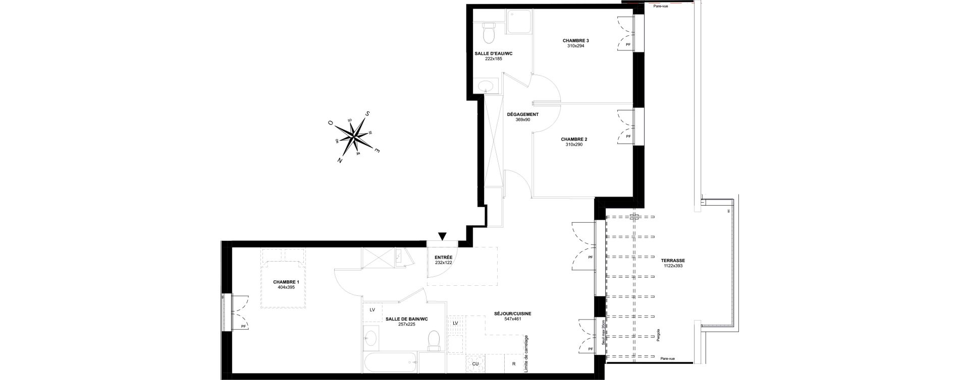 Appartement T4 de 75,45 m2 au Perreux-Sur-Marne Le thillard