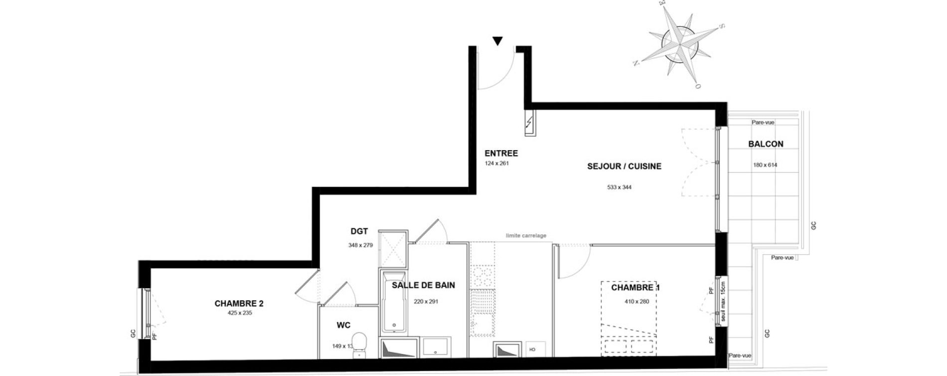 Appartement T3 de 66,46 m2 au Perreux-Sur-Marne Les siams